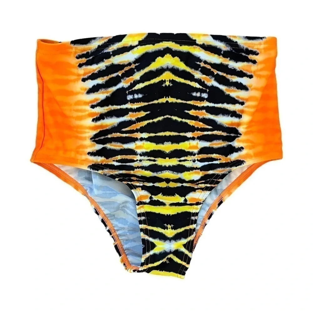 HOUSE OF HOLLAND x SPEEDO Orange Tie-Dye‎ Bikini Swimsuit Set